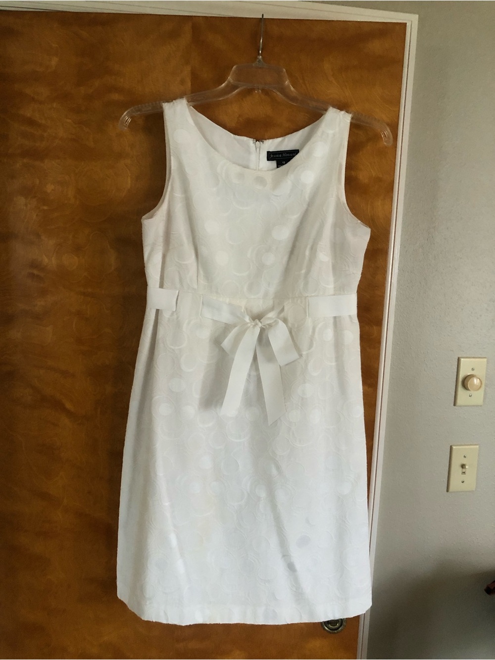 Jessica Howard White Sleeveless Tie-Waist Midi Dress - Picture 2 of 8